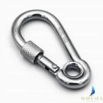 WAVE SEA Karabiner biztonsági zárral és fűzőlyukakkal 6x60 A2 rozsdamentes karabiner 6 60 (WS6214-6)