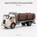 ATLAS Macheta camion Pegaso II Z-202 Diesel Transportes del Mazo 1959, crem, cu busteni, scara 1: 43 (2901)