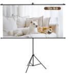 DELI Ecran de proiectie pe trepied 160x92 cm actionare manuala, DELI (DLES901)