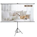 DELI Ecran de proiectie pe trepied 220x124.50 cm actionare manuala, DELI (DLES903)