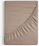 Goldea cearceaf de pat cu elastic din bumbac - maro cafea 180 x 200 cm