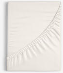 Goldea cearceaf de pat cu elastic din bumbac - fildeș 80 x 200 cm