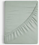 Goldea cearceaf de pat cu elastic din bumbac - verde salvie 80 x 200 cm