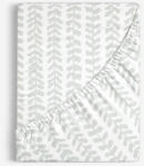 Goldea cearceaf de pat cu elastic din bumbac - frunze scandinave 80 x 200 cm
