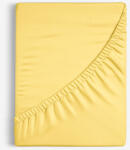 Goldea cearceaf de pat cu elastic din bumbac - galben 180 x 200 cm