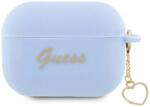 Guess Carcasă Guess AirPods Pro 2 albastru Silicon Charm Heart Collection (GUAP2LSCHSB)