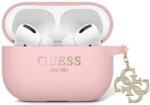 Guess Husă pentru AirPods Pro 2 Guess GUAP2LECG4P roz Liquid Silicone Glitter Triangle Charm (GUAP2LECG4P)