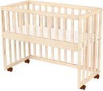 Hubners Patut copii din lemn co-sleeper Hubners Eva 94x46 cm natur - bekid