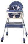 Flippy Scaun de Masa 2in1, Flippy, pentru Copii de la 6 luni - 5 Ani, Inaltime Reglabila, Centura in 5 Puncte, Tava de Masa, Roti cu Frana, Cos Depozitare, Jucarie Inclusa, 94 x 78 x 60 cm, Albastru/Alb (132 Scaun de masa bebelusi, inaltator
