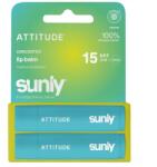 ATTITUDE Sunly Spf 15 ásványi ajakbalzsam illatmentes duopack 2 x 4, 25 g (263)