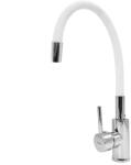 FLOW FL XI-CW451ZW, Baterie bucatarie cu pipa flexibila, zinc, alb, FLOW (17559)