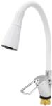 FLOW FL XI-CW452ZW, Baterie bucatarie cu pipa flexibila 2 functii, zinc, alb, FLOW (17562)