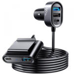 JOYROOM Incarcator Auto Joyroom JR-CL05, 72W, 3A, 2 x USB-C - 3 x USB-A, Negru - koubsolutions