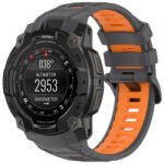 Techsuit Curea Techsuit W077 pentru Garmin Instinct 3 50mm Solar / Instinct 3 50mm, Gri Portocalie - koubsolutions