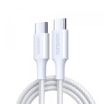 UGREEN Cablu Date si Incarcare USB-C - USB-C UGREEN L501, 60W, 1m, Alb