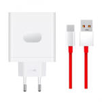 OnePlus Incarcator Retea Cu Cablu USB-C OnePlus VCBA0BEH, 100W, 9.1A, 1 x USB-A, Alb 5461100521