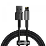 Baseus Cablu Date si Incarcare USB-A - Lightning Baseus Tungsten Gold, 20W, 1m, Negru CALWJ-01