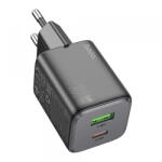 hoco. Incarcator Retea HOCO N41, 20W, 3A, 1 x USB-A - 1 x USB-C, Negru