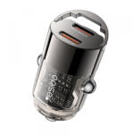 YESIDO Incarcator Auto Yesido Y69, 30W, 3A, 2 x USB-C, Negru - koubsolutions