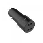 FIXED Incarcator Auto Fixed, 65W, 3A, 2 x USB-C, Negru
