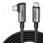 UGREEN Cablu Date si Incarcare USB-C - USB-C UGREEN US551 (90629) Angled, 60W, 5m, Negru - koubsolutions