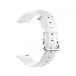 Techsuit Curea Techsuit W007PU pentru Samsung Galaxy Watch / Huawei Watch Series, 22mm, Alba - koubsolutions