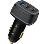 DEVIA Incarcator Auto DEVIA Extreme, 115W, 3A, 1 x USB-A - 2 x USB-C, Negru