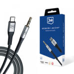 3mk Protection Cablu Audio USB-C - 3.5mm 3MK, 1m, Negru - koubsolutions
