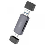 hoco. Cititor Card USB 3.0 / USB-C HOCO HB45, SD - microSD, Gri