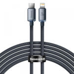 Baseus Cablu Date si Incarcare USB-C - Lightning Baseus Crystal Shine Series, 20W, 2m, Negru CAJY000301