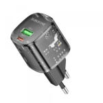 BOROFONE Incarcator Retea Borofone BN17 Sunlight, 20W, 3A, 1 x USB-A - 1 x USB-C, Negru - koubsolutions