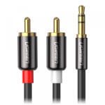 UGREEN Cablu Audio 3.5mm - 2 x RCA UGREEN AV116, 3m, Negru - koubsolutions
