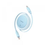 Baseus Cablu Date si Incarcare USB-C - USB-C Baseus Free2Pull Mini Retractable, 60W, 1m, Bleu P10364500311-01