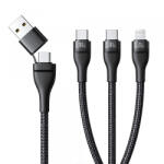 Baseus Cablu Incarcare USB-A / USB-C - Lightning / 2 x USB-C Baseus Flash Series III 3in1, 100W, 1.5m, Negru P10377501111-00 - koubsolutions