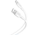 XO Design Cablu Date si Incarcare USB-A - microUSB XO Design NB212, 18W, 1m, Alb - koubsolutions
