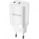 Forever Incarcator Retea Forever TC-05-35CC, 35W, 3A, 2 x USB-C, Alb - koubsolutions