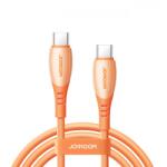 JOYROOM Cablu Date si Incarcare USB-C - USB-C Joyroom S-A59 Vibrant, 60W, 1.2m, Portocaliu - koubsolutions