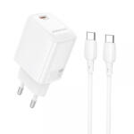 BOROFONE Incarcator Retea Cu Cablu USB-C Borofone BN28 Fuente, 30W, 3A, 1 x USB-C, Alb - koubsolutions