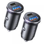 Lisen Incarcator Auto Lisen, 51W, 3A, 1 x USB-A - 1 x USB-C, Set 2 bucati, Negru YL0223080037 - koubsolutions
