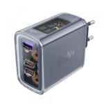 ACEFAST Incarcator Retea Acefast A45 Exploration, 65W, 3.25A, 1 x USB-A - 2 x USB-C, Gri