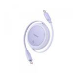 Baseus Cablu Date si Incarcare USB-C - USB-C Baseus Free2Pull Mini Retractable, 60W, 1m, Mov P10364500511-01