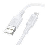 BOROFONE Cablu Date si Incarcare USB-A - microUSB Borofone BX111 Feliz, 18W, 1m, Alb