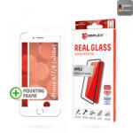 Displex Folie de protectie Ecran Displex Real Glass pentru Apple iPhone SE (2022) / SE (2020) / 8 / 7, Sticla Securizata, Full Glue, Alba