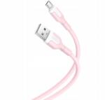 XO Design Cablu Date si Incarcare USB-A - microUSB XO Design NB212, 18W, 1m, Roz - koubsolutions