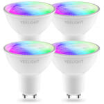 Yeelight Bec LED Yeelight W1, Wi-Fi, GU10, 4.5W, 2700K - 6500K, 350lm, Set 4 bucati, Multicolor YLDP004-A