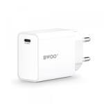 BWOO Incarcator Retea BWOO CDA226, 20W, 3A, 1 x USB-C, Alb