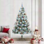 vidaXL Brad de Craciun artificial Verde si alb 210 cm GartenMobel Dekor (3395195)