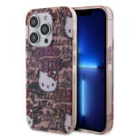 Hello Kitty Husa pentru Apple iPhone 15 Pro Max, Hello Kitty, ML Tags Graffiti, Roz