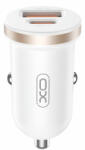 XO Design Incarcator Auto XO Design CC56, 30W, 3A, 1 x USB-A - 1 x USB-C, Alb