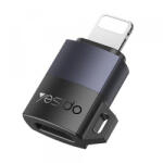 Yesido Adaptor Date si Incarcare USB-C - Lightning Yesido GS27, Gri - koubsolutions